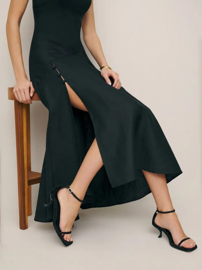 Reformation Dresses Bekki Linen Dress Black 8211 Women Reformation Dresses Bekki Linen Dress Black 8211 Women