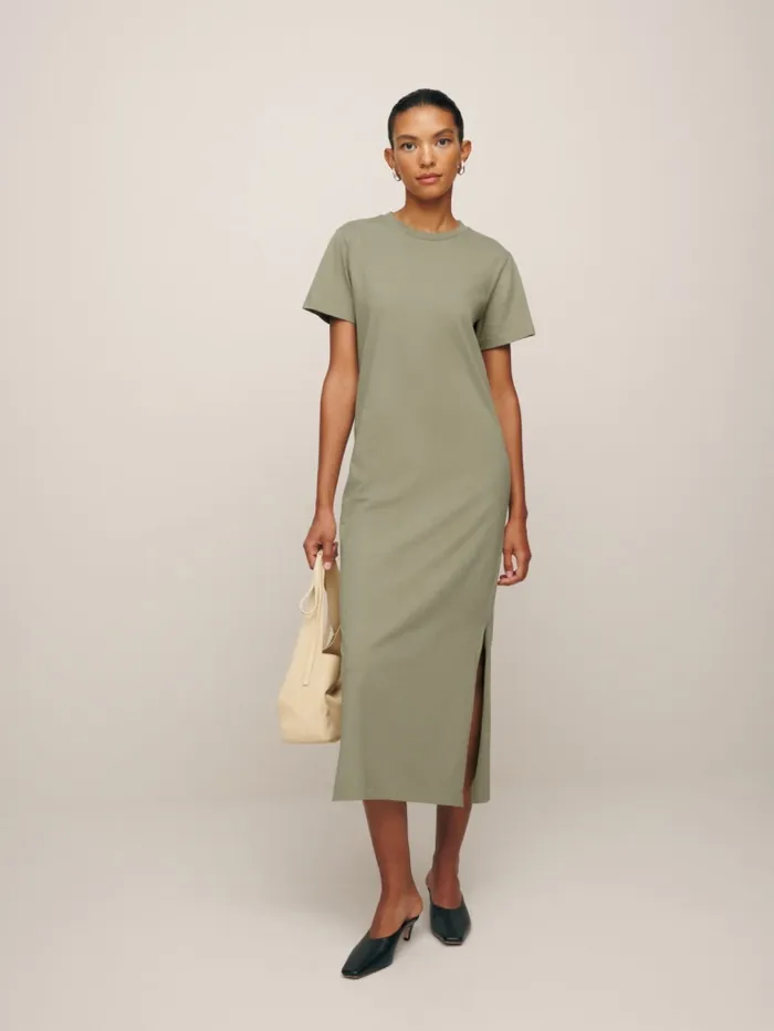 Reformation Dresses Bronwyn Knit Dress Lichen 8211 Women