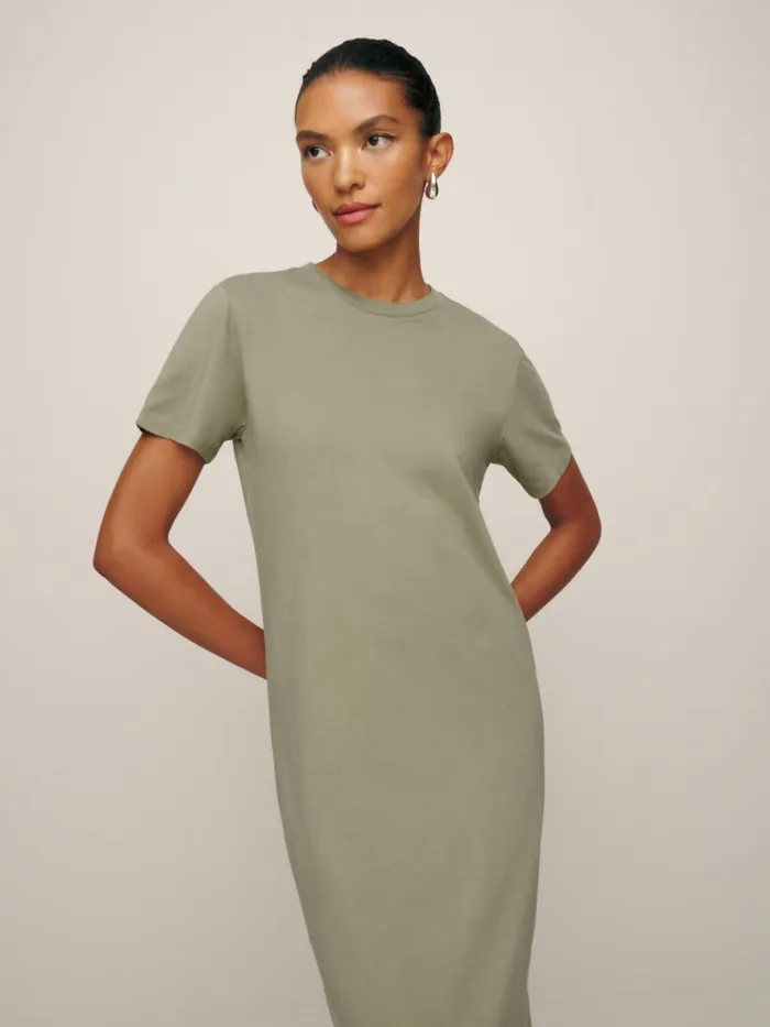 Reformation Dresses Bronwyn Knit Dress Lichen 8211 Women Reformation Dresses Bronwyn Knit Dress Lichen 8211 Women