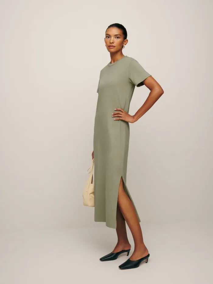 Reformation Dresses Bronwyn Knit Dress Lichen 8211 Women Reformation Dresses Bronwyn Knit Dress Lichen 8211 Women