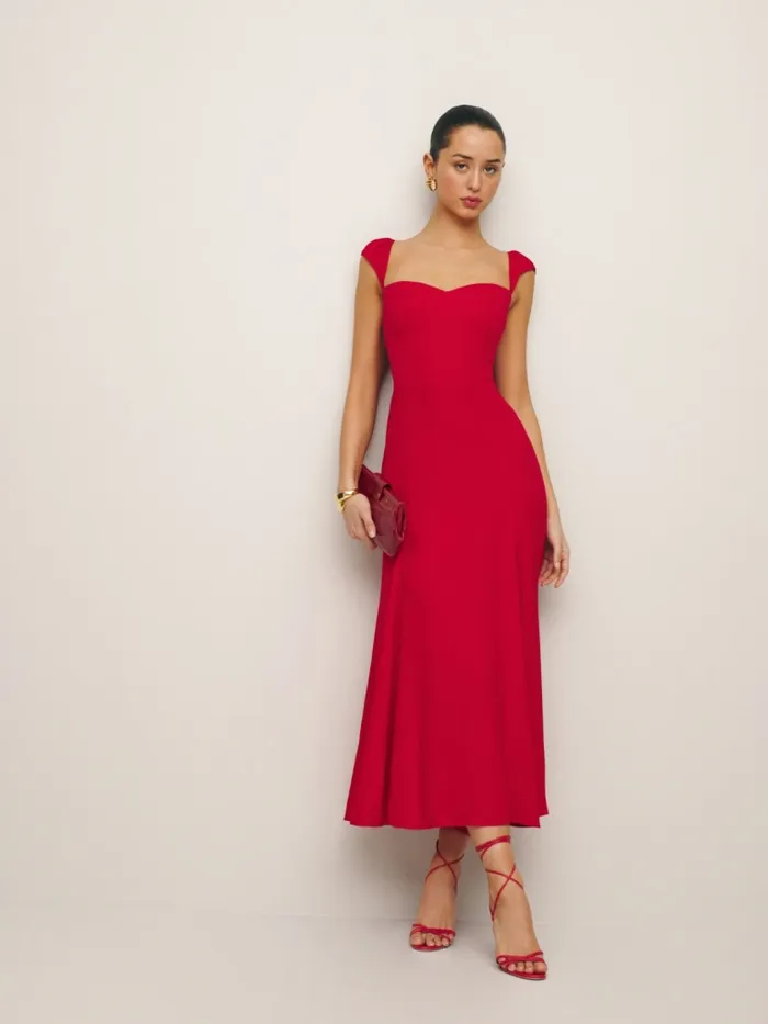 Reformation Dresses Bryson Dress Cherry 8211 Women Reformation Dresses Bryson Dress Cherry 8211 Women