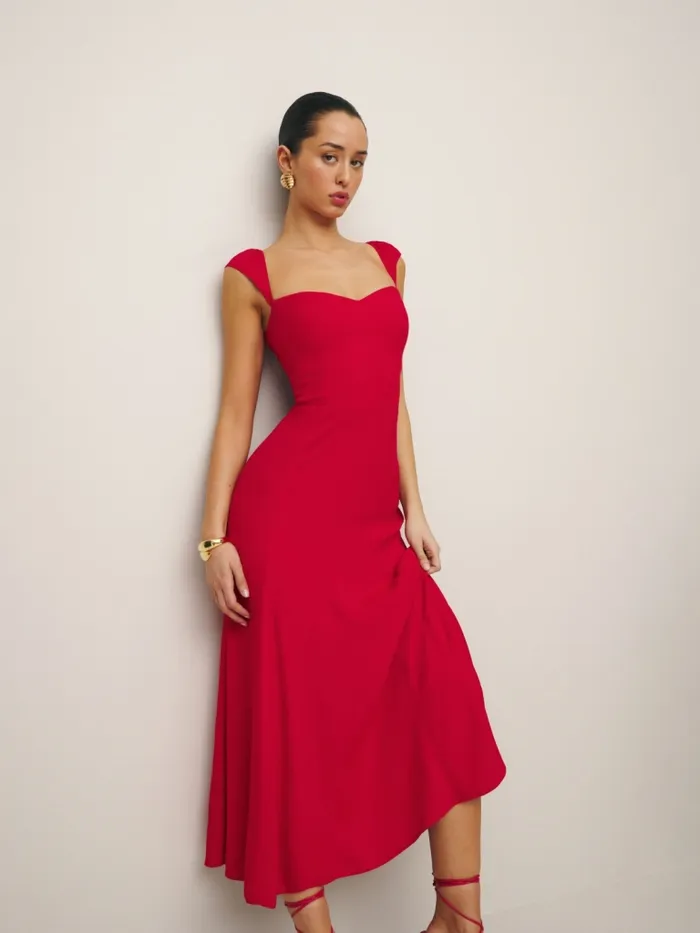 Reformation Dresses Bryson Dress Cherry 8211 Women Reformation Dresses Bryson Dress Cherry 8211 Women