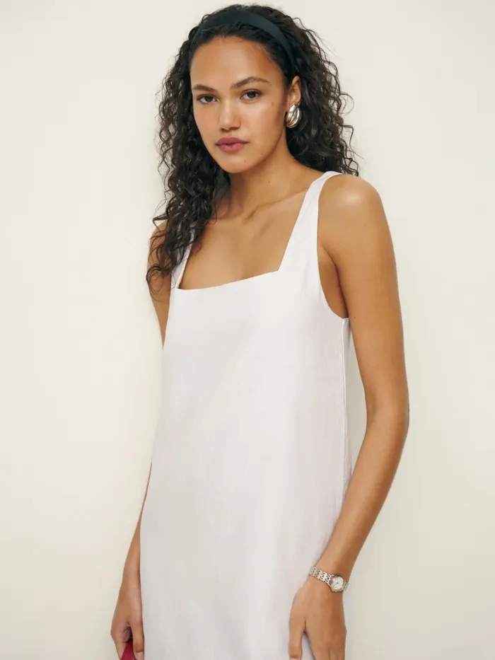 Reformation Dresses Cami Linen Dress White 8211 Women Reformation Dresses Cami Linen Dress White 8211 Women