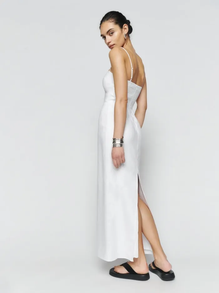 Reformation Dresses Frankie Linen Dress White 8211 Women Reformation Dresses Frankie Linen Dress White 8211 Women