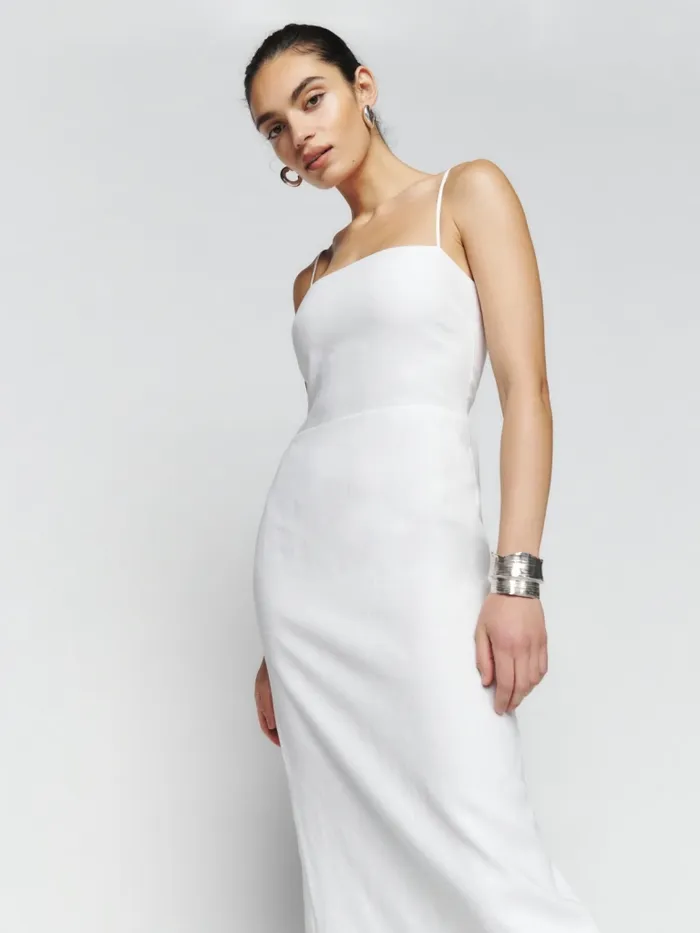 Reformation Dresses Frankie Linen Dress White 8211 Women Reformation Dresses Frankie Linen Dress White 8211 Women