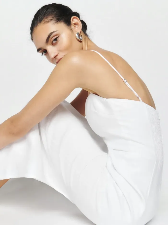 Reformation Dresses Frankie Linen Dress White 8211 Women Reformation Dresses Frankie Linen Dress White 8211 Women
