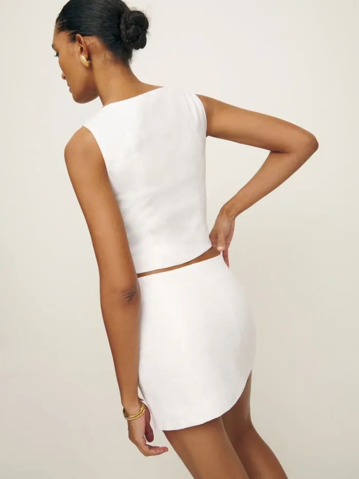 Reformation Dresses Grace Linen Two Piece White 8211 Women Reformation Dresses Grace Linen Two Piece White 8211 Women