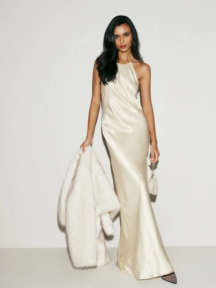 Reformation Dresses Jeany Silk Dress Fior Di Latte 8211 Women