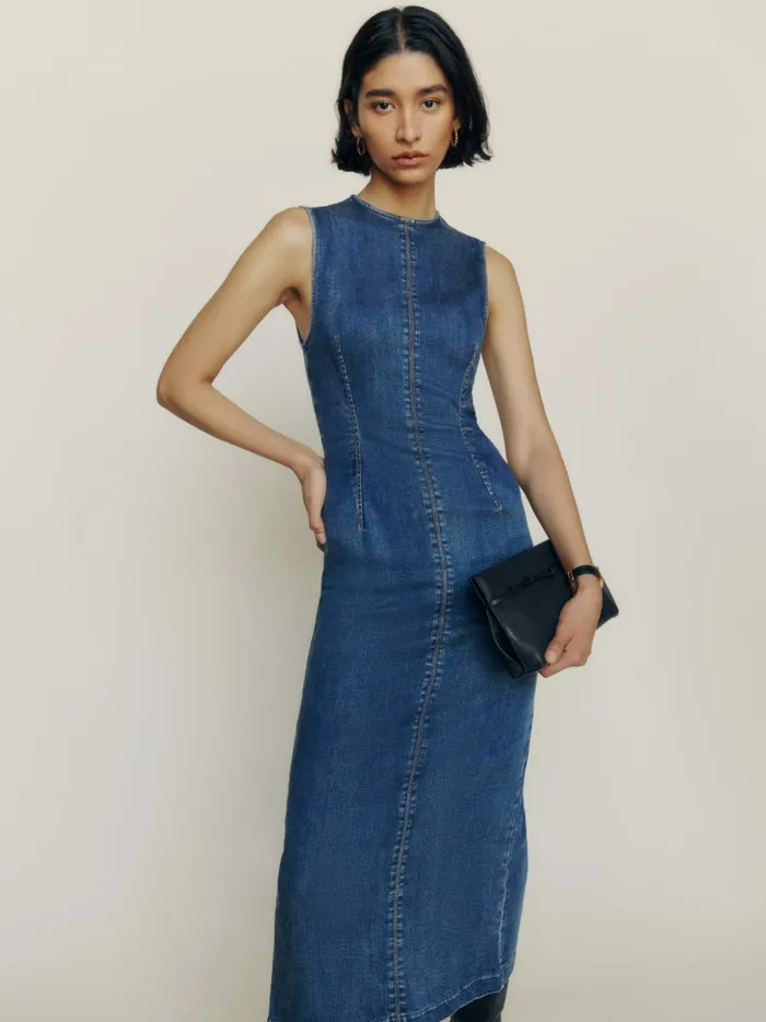 Reformation Dresses Kendi Denim Midi Dress Bleu 8211 Women Reformation Dresses Kendi Denim Midi Dress Bleu 8211 Women