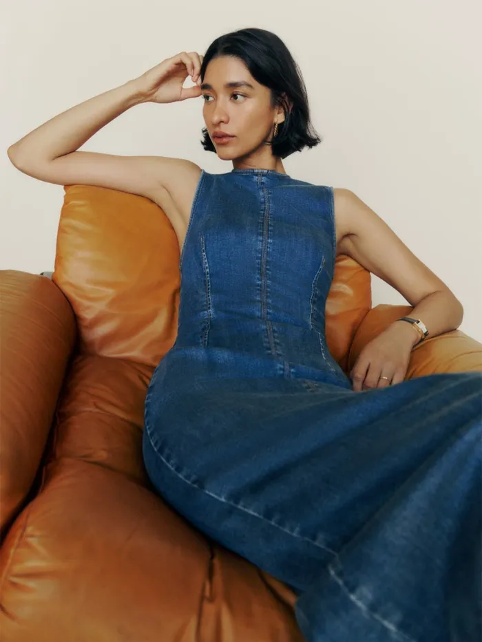 Reformation Dresses Kendi Denim Midi Dress Bleu 8211 Women Reformation Dresses Kendi Denim Midi Dress Bleu 8211 Women