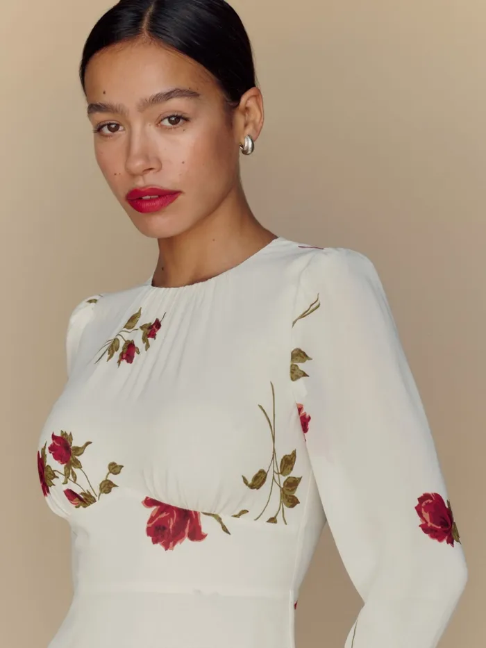 Reformation Dresses Laken Dress American Beauty 8211 Women Reformation Dresses Laken Dress American Beauty 8211 Women