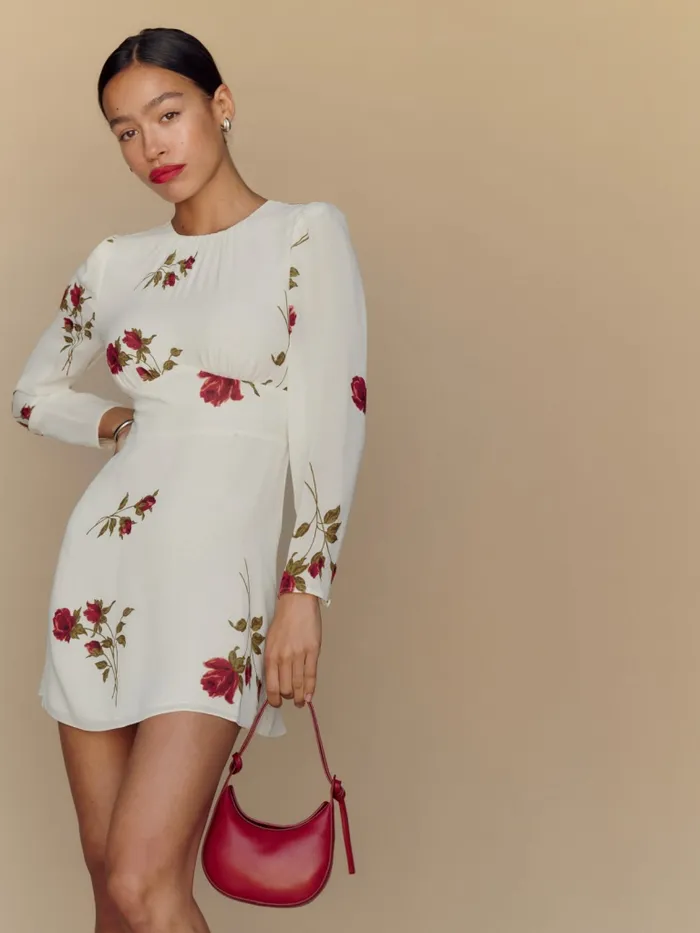 Reformation Dresses Laken Dress American Beauty 8211 Women Reformation Dresses Laken Dress American Beauty 8211 Women