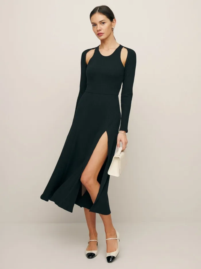 Reformation Dresses Lorelai Knit Dress Black 8211 Women