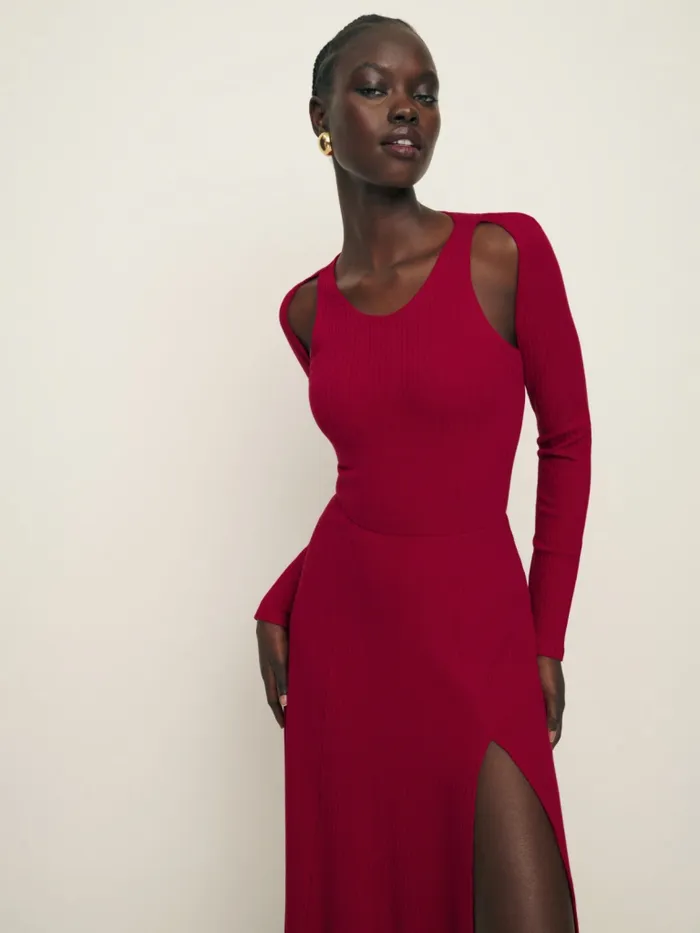 Reformation Dresses Lorelai Knit Dress Lipstick 8211 Women Reformation Dresses Lorelai Knit Dress Lipstick 8211 Women