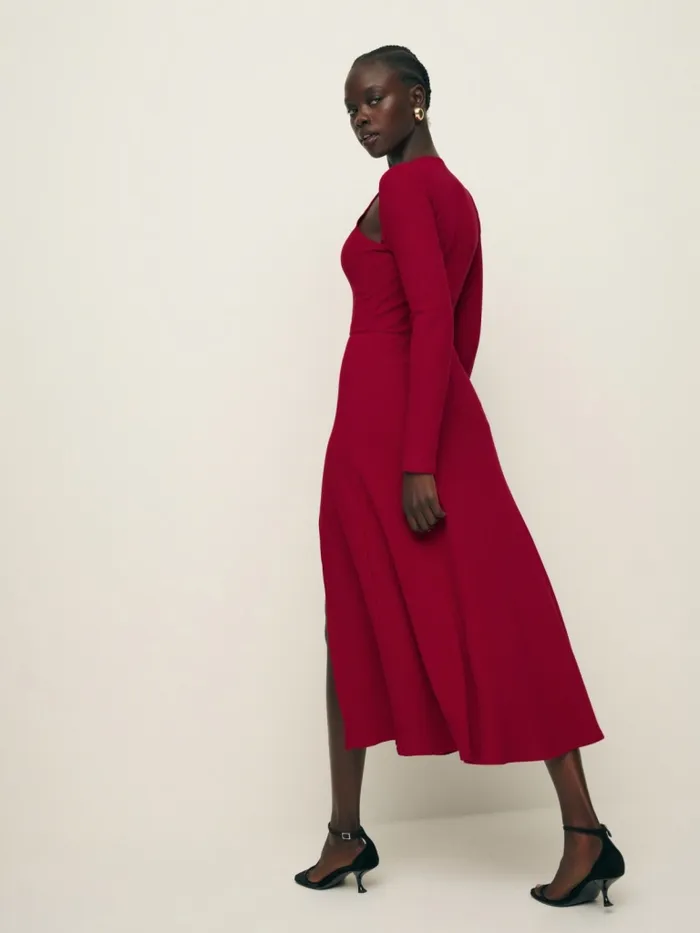 Reformation Dresses Lorelai Knit Dress Lipstick 8211 Women Reformation Dresses Lorelai Knit Dress Lipstick 8211 Women
