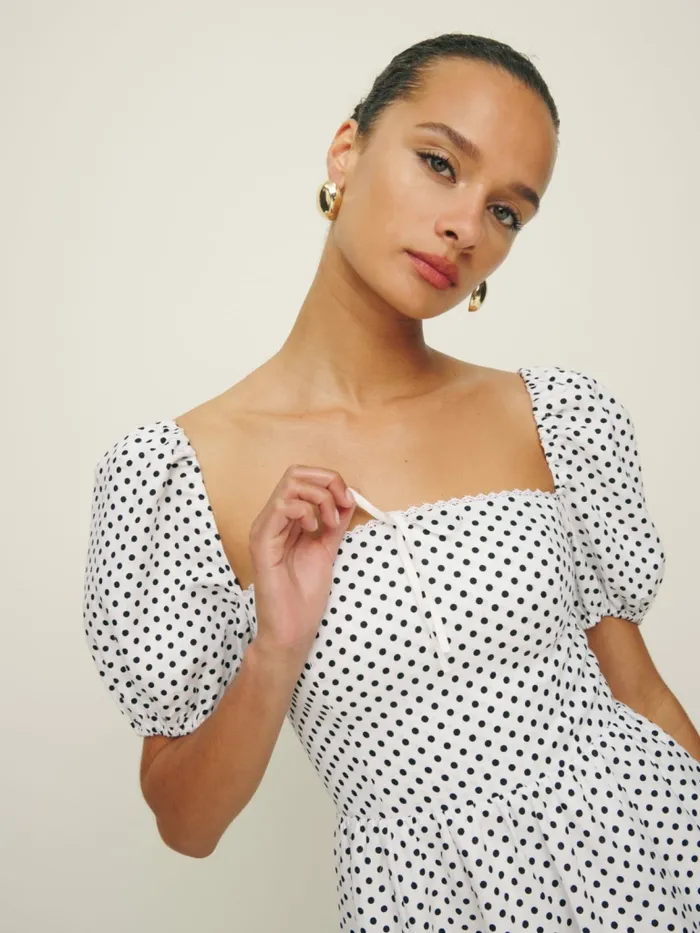 Reformation Dresses Malvina Linen Dress Eclipse Dot 8211 Women Reformation Dresses Malvina Linen Dress Eclipse Dot 8211 Women