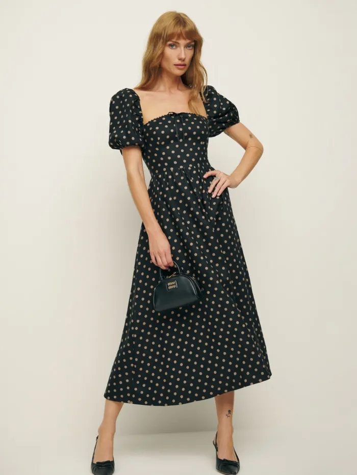 Reformation Dresses Marella Linen Dress Ritz Dot 8211 Women Reformation Dresses Marella Linen Dress Ritz Dot 8211 Women