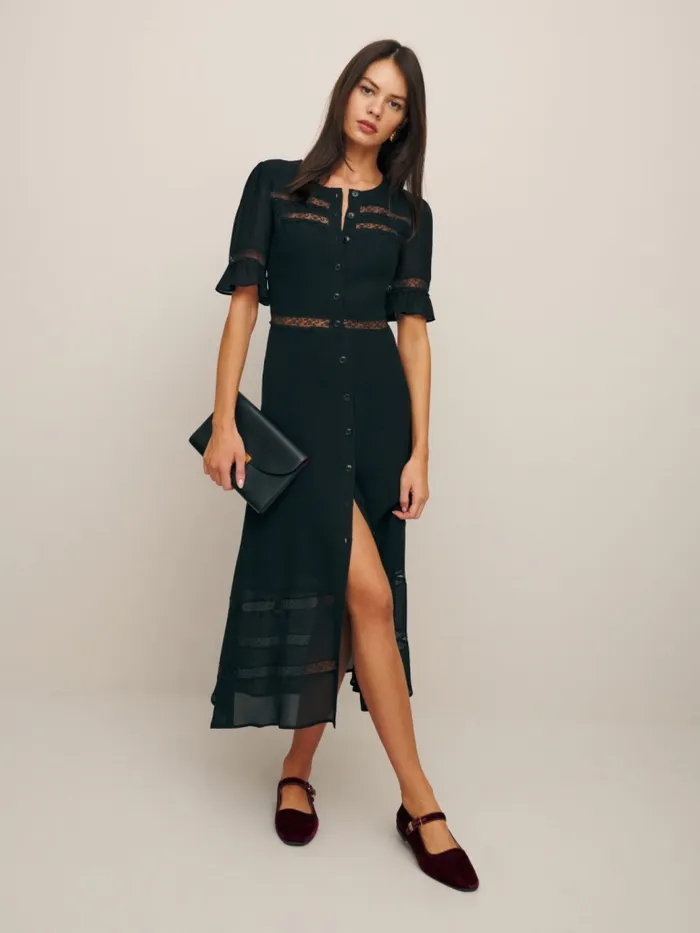 Reformation Dresses Petites Woodson Dress Black 8211 Women