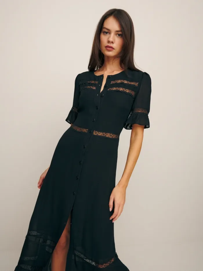 Reformation Dresses Petites Woodson Dress Black 8211 Women Reformation Dresses Petites Woodson Dress Black 8211 Women