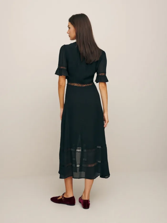 Reformation Dresses Petites Woodson Dress Black 8211 Women Reformation Dresses Petites Woodson Dress Black 8211 Women