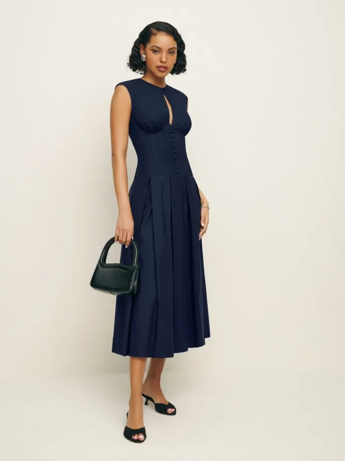 Reformation Dresses Renaie Dress Navy 8211 Women