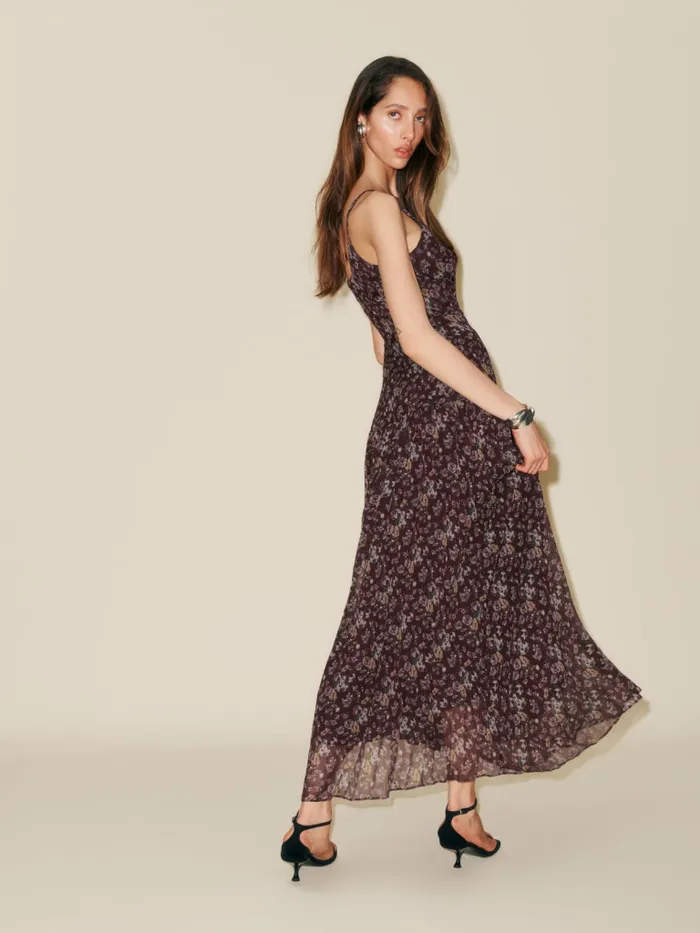 Reformation Dresses Sabien Dress Burgundy Bunch 8211 Women Reformation Dresses Sabien Dress Burgundy Bunch 8211 Women