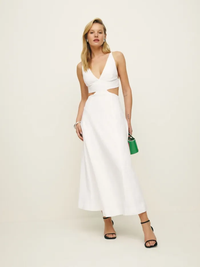 Reformation Dresses Samara Linen Dress White 8211 Women