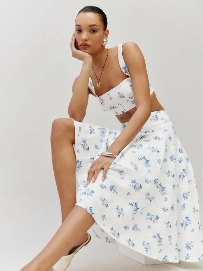 Reformation Dresses Santana Linen Two Piece Delicacy 8211 Women