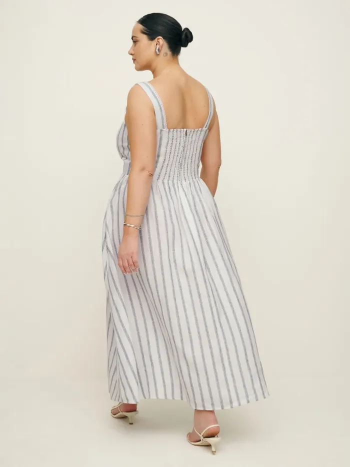 Reformation Dresses Tagliatelle Linen Dress Es Harbor Stripe 8211 Women Reformation Dresses Tagliatelle Linen Dress Es Harbor Stripe 8211 Women