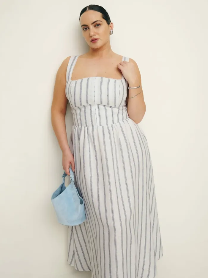 Reformation Dresses Tagliatelle Linen Dress Es Harbor Stripe 8211 Women Reformation Dresses Tagliatelle Linen Dress Es Harbor Stripe 8211 Women