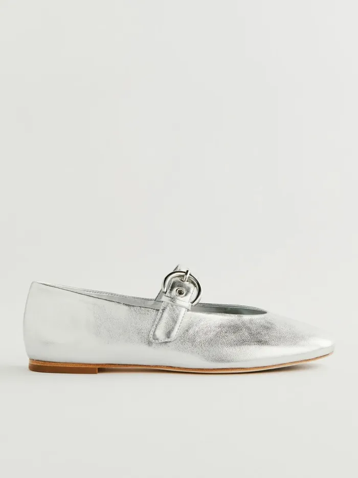 Reformation Flats Bethany Ballet Flat Silver 8211 Women Reformation Flats Bethany Ballet Flat Silver 8211 Women