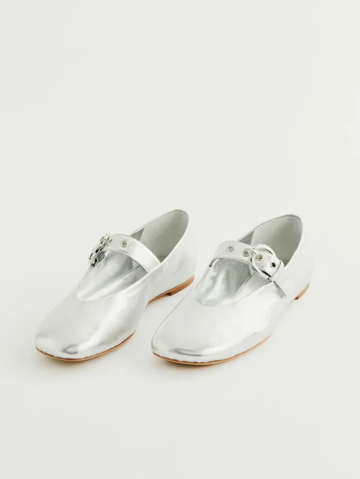 Reformation Flats Bethany Ballet Flat Silver 8211 Women Reformation Flats Bethany Ballet Flat Silver 8211 Women