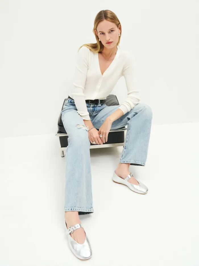 Reformation Flats Bethany Ballet Flat Silver 8211 Women Reformation Flats Bethany Ballet Flat Silver 8211 Women
