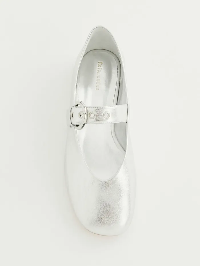 Reformation Flats Bethany Ballet Flat Silver 8211 Women Reformation Flats Bethany Ballet Flat Silver 8211 Women