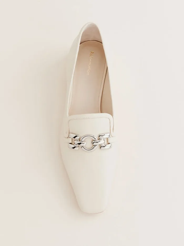 Reformation Flats Tristan Loafer Almond Leather 8211 Women Reformation Flats Tristan Loafer Almond Leather 8211 Women