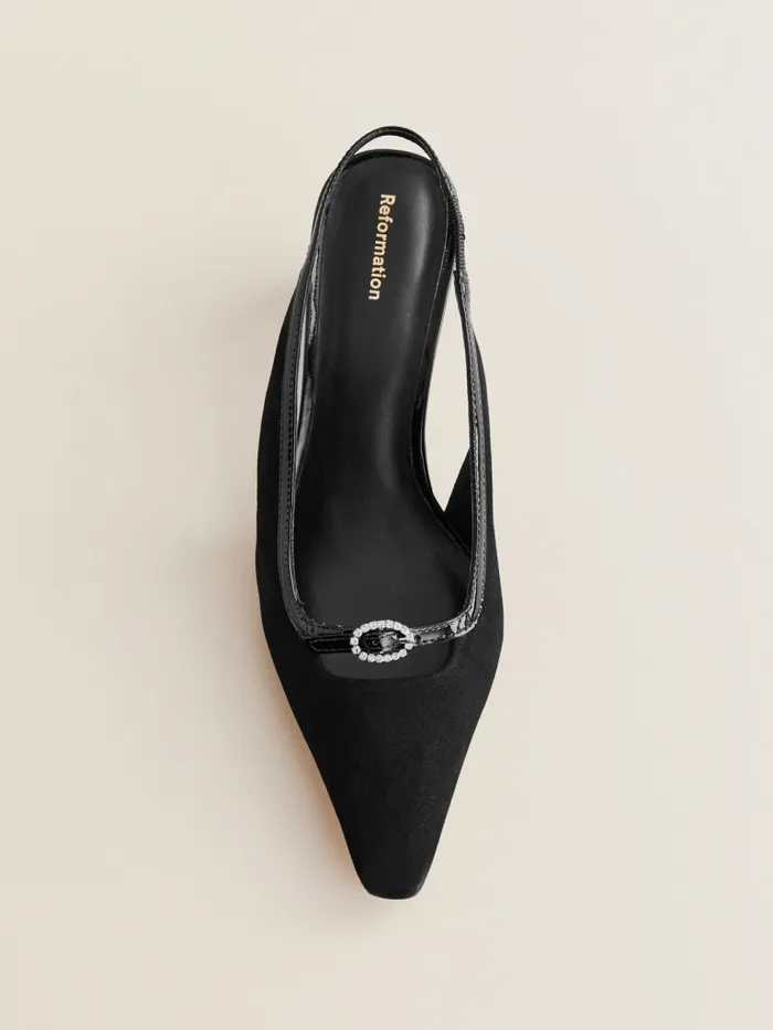 Reformation Heels Nazanin Slingback Heel Black 8211 Women Reformation Heels Nazanin Slingback Heel Black 8211 Women