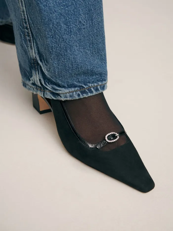Reformation Heels Nazanin Slingback Heel Black 8211 Women Reformation Heels Nazanin Slingback Heel Black 8211 Women