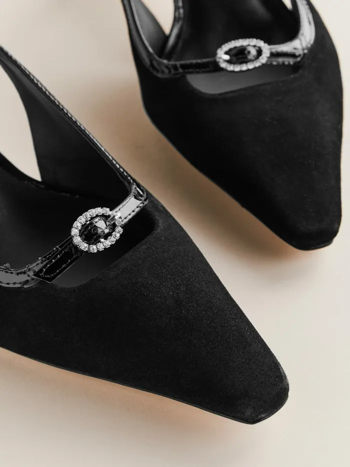 Reformation Heels Nazanin Slingback Heel Black 8211 Women Reformation Heels Nazanin Slingback Heel Black 8211 Women