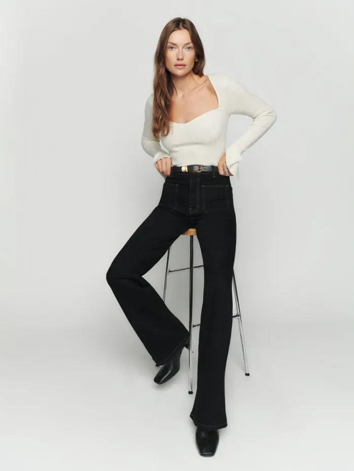 Reformation Jeans Alyssa High Rise Wide Leg Long Jeans Black 8211 Women Reformation Jeans Alyssa High Rise Wide Leg Long Jeans Black 8211 Women