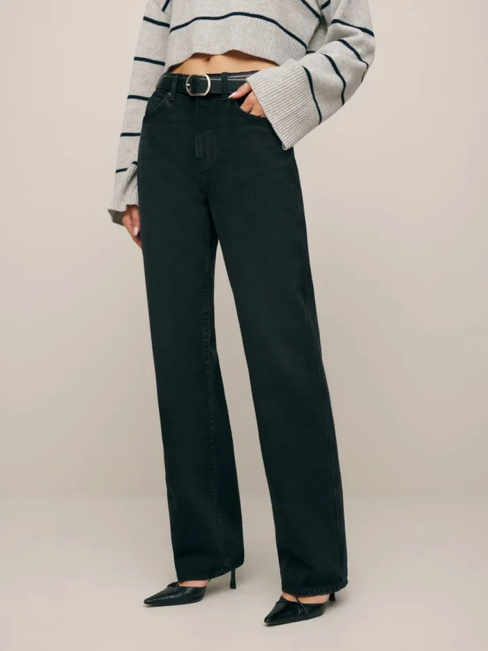Reformation Jeans Val 90s Mid Rise Straight Jeans Vana 8211 Women