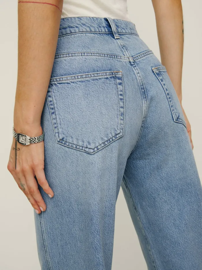 Reformation Jeans Val 90s Mid Rise Wide Leg Cropped Jeans Folsom 8211 Women