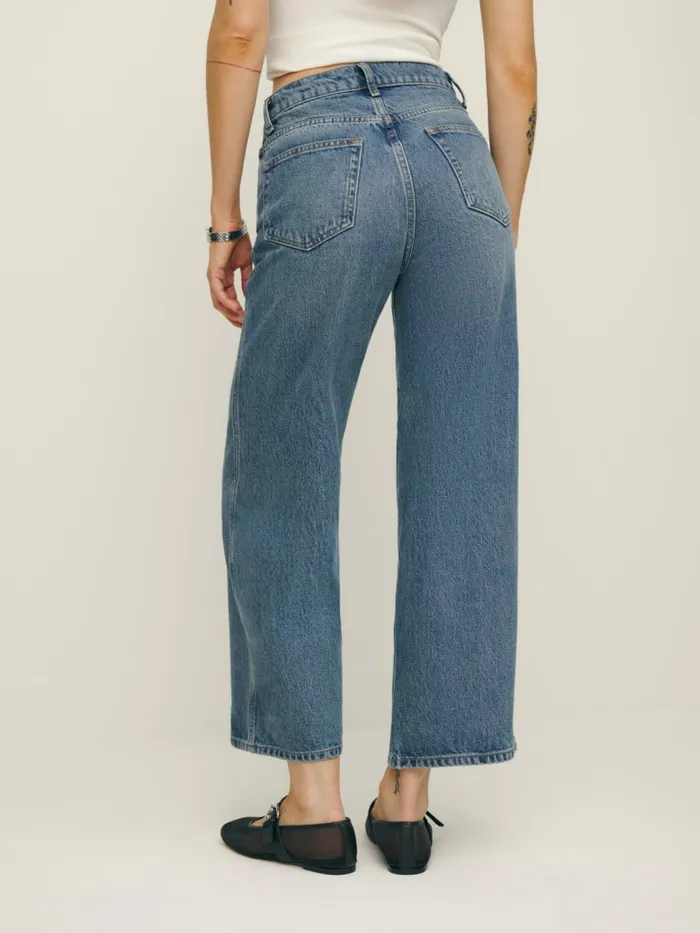 Reformation Jeans Val 90s Mid Rise Wide Leg Cropped Jeans Juno 8211 Women