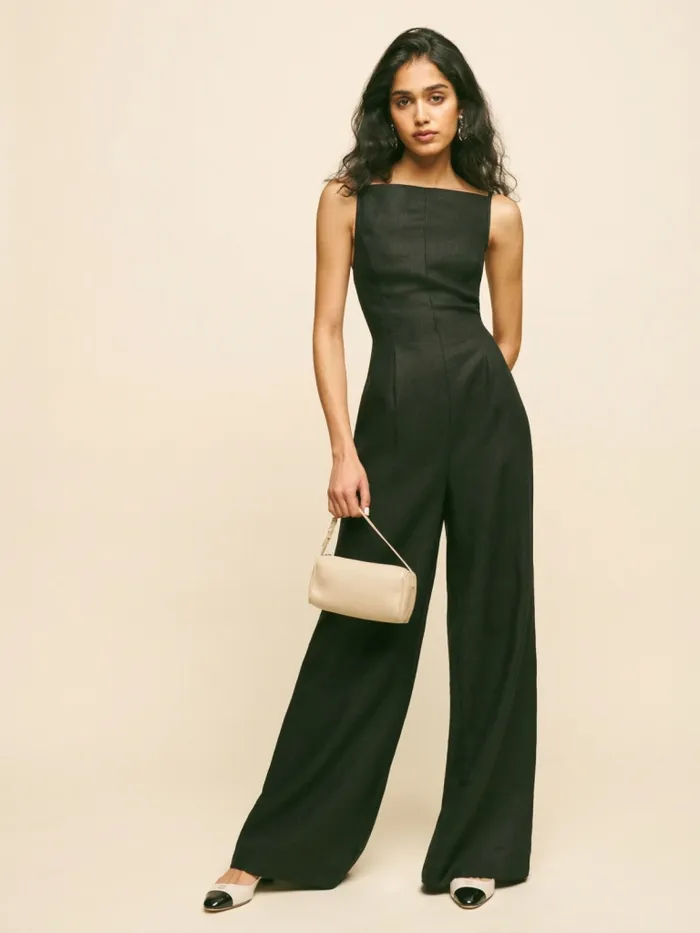 Reformation Jumpsuits Ciara Linen Jumpsuit Black 8211 Women Reformation Jumpsuits Ciara Linen Jumpsuit Black 8211 Women