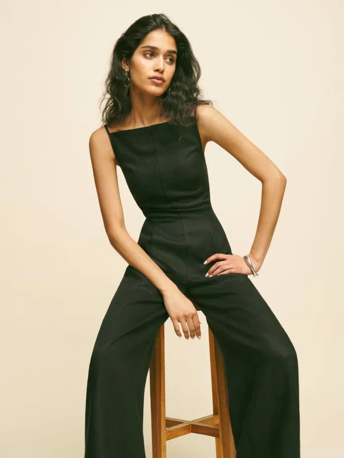 Reformation Jumpsuits Ciara Linen Jumpsuit Black 8211 Women Reformation Jumpsuits Ciara Linen Jumpsuit Black 8211 Women