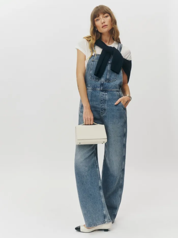 Reformation Jumpsuits River Relaxed Denim Overalls Galway 8211 Women Reformation Jumpsuits River Relaxed Denim Overalls Galway 8211 Women