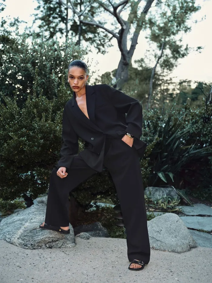 Reformation Outerwear Natalia Oversized Blazer Black 8211 Women