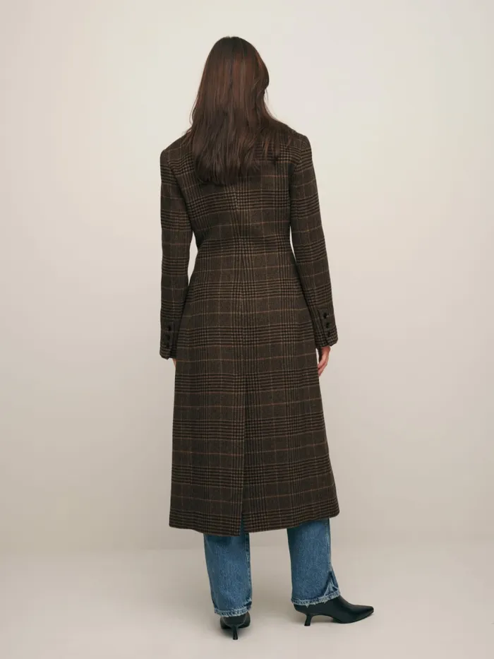 Reformation Outerwear Oscar Nipped Waist Coat Brown Check 8211 Women Reformation Outerwear Oscar Nipped Waist Coat Brown Check 8211 Women