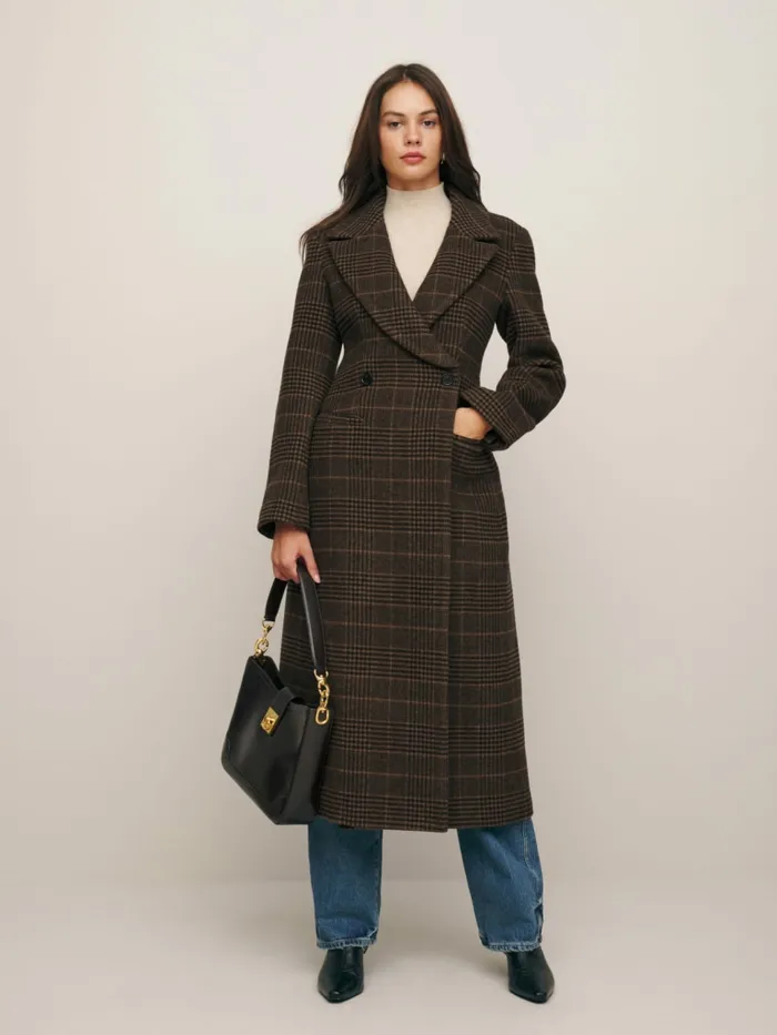 Reformation Outerwear Oscar Nipped Waist Coat Brown Check 8211 Women Reformation Outerwear Oscar Nipped Waist Coat Brown Check 8211 Women