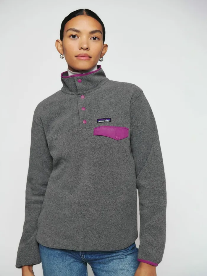 Reformation Outerwear Patagonia W039s Synchilla Snapt Pullover Nickel W Amaranth Pink 8211 Women Reformation Outerwear Patagonia W039s Synchilla Snapt Pullover Nickel W Amaranth Pink 8211 Women