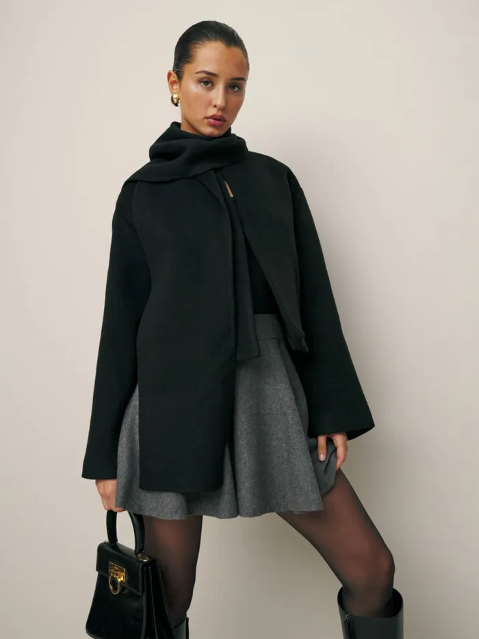 Reformation Outerwear Porter Cropped Jacket Black 8211 Women